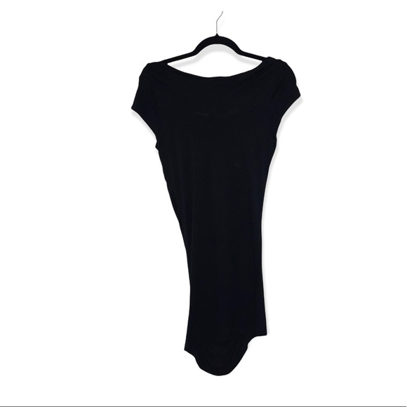 ARDEN B Black Tunic Top with Scoop Neck & Ruching Down the Front M - Picture 5 of 6